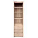 Cumpara ieftin Biblioteca 4 polite 3 sertare din pal stejar sonoma Norty 57x40x210 cm