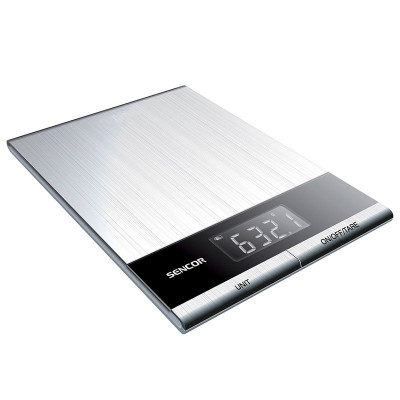 Cantar bucatarie Sencor, 160 x 230 x 14 mm, ecran LCD, inox, maxim 5 kg foto