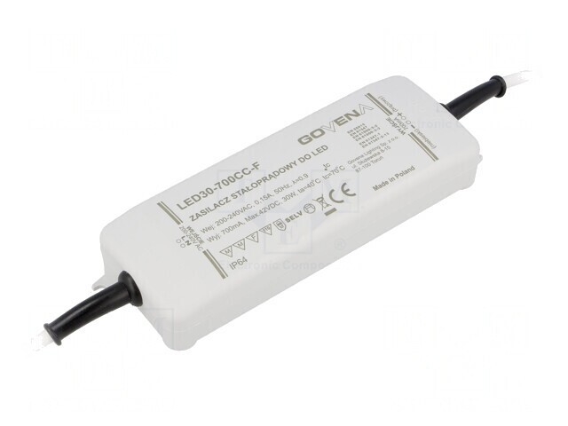 Alimentator LED 30W 700mA 185-265VAC IP64