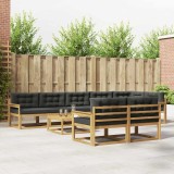 vidaXL Set de canapele de exterior 9 pcs Alb și antracit 3386646