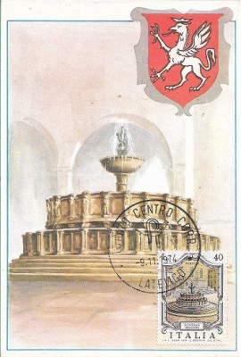 C1755 - Italia 1974 - carte maxima Arta foto