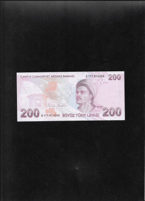 Turcia 200 lire 2009(21) seria177674265 xf/aunc foto