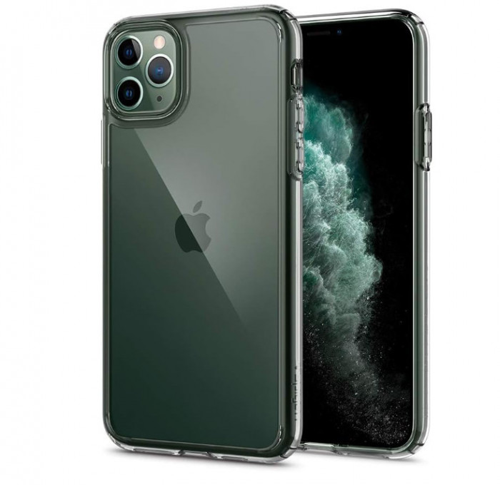 Husa Spigen Ultra Hybrid pentru iPhone 11 Pro Max (2019), Transparenta - RESIGILAT