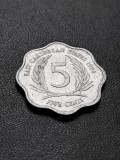 B 11-2 Moneda 5 Centi 1984 Statele Est-Caraibiene - Regina Elizabeth II