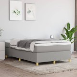 vidaXL Cadru de pat box spring, gri deschis, 120x200 cm, textil