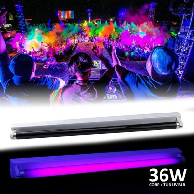 Lampa ultravioleta 36W cu suport, lumina blacklight foto
