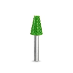 Biax sculptura lemn SABURR Cap conic taiat 13 mm - 6 mm, Granulatie Saburr ASPRA - VERDE
