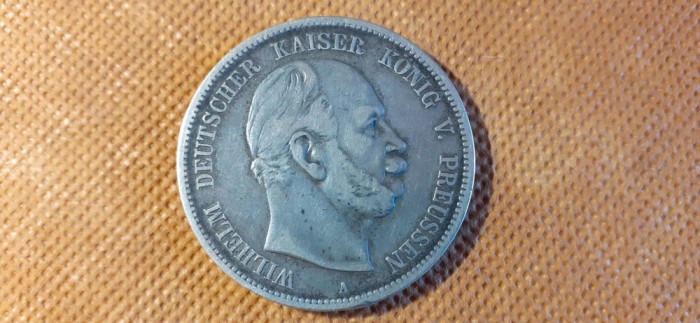 GERMANIA 5 MARK 1874 ARGINT XF wilhelm