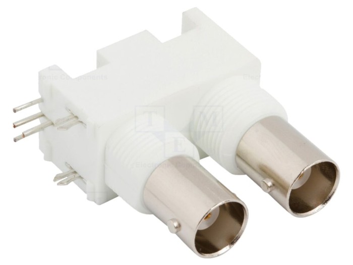 Conector BNC unghi 90&deg; 50&Omega; THT