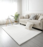 Cumpara ieftin Covor Premium Belgian LOP 060, Marime 50 x 80 cm, Alb, Inaltime Fir 23 mm, Antiderapant, Antialergic, Poliester, Living, Dormitor, Sufragerie, Birou