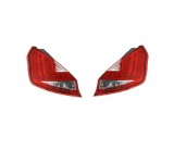 Stop spate, lampa Ford Fiesta (Ja8), 01.2013-12.2017, model tuning, montare spate, stanga+dreapta, cu lumina parcare fibra optica; LED; rosu, transpa