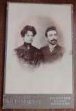 QW18 58 - Fotografie foarte veche - tineri casatoriti - anii 1900