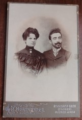 QW18 58 - Fotografie foarte veche - tineri casatoriti - anii 1900