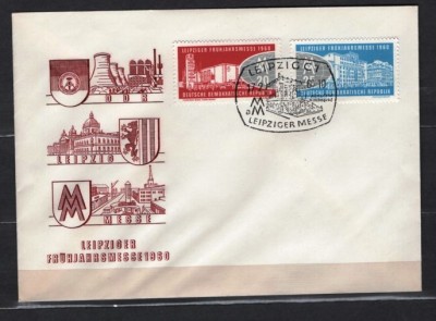 GERMANIA (DDR) 1960 - ARHITECTURA. LEIPZIG. PLIC OCAZIONAL. FDC, Y4 foto