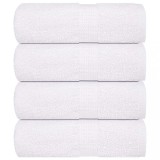 VidaXL Prosoape cu săpun 4 buc alb 30x30 cm 360 g/m&sup2; 100% bumbac