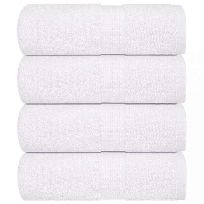 vidaXL Provee de spălat 4 buc Alb 15x21 cm 360 g/m&sup2; 100% bumbac