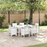 Cumpara ieftin Set de masă pentru grădină 7 pcs Alb Ratan Polt