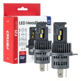 Becuri auto LED AMiO F25 Silver Full Canbus H4 H19 12V 24V 54W 58W 4700 lm pentru faruri fata, faza lunga si scurta, autoturisme si camioane