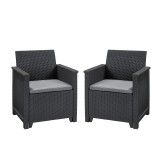 Set fotolii Elodie duo, grafit