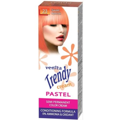 Vopsea de par semipermanenta, Trendy Cream Pastel, Venita, Nr. 23, Sweet apricot foto