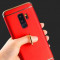 Husa protectie pentru Samsung Galaxy J3 2017 Luxury Red Plated cu Inel de sustinere