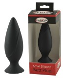 Dop Anal Silicon, Negru, 10 cm, Malesation