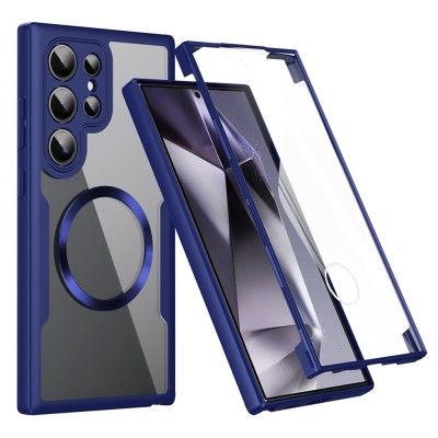 Husa 360&amp;Atilde;&amp;sbquo;&amp;Acirc;&amp;deg; Samsung Galaxy S24 Ultra Techsuit ColorVerse MagSafe, albastru foto