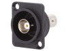 Conector BNC Soclu CLIFF 50 Ohm Plastic Negru Montare Panou CP303090