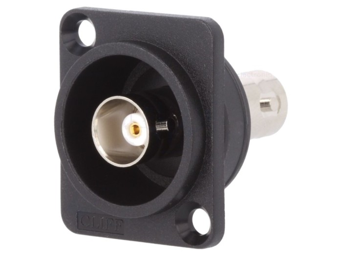 Conector BNC soclu plastic 50&Omega; negru