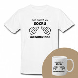 &quot;Așa arată un SOCRU&quot; Set Personalizat &ndash; Tricou + Cană Negru XL