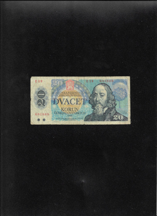 Cehoslovacia 20 korun coroane 1988 seria691889