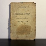 Scarlat Struțeanu, &Icirc;ncercare critică asupra comicului dramatic la Caragiale, 1924, cu dedicație olografă