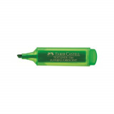 Textmarker Faber &ndash; Castell 1546, Verde Super Fluorescent, Rechizite Scolare, Textmarker Pigmentat, Accesorii pentru Birou, Marker Fluorescent Scoala,, Faber-Castell