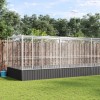VidaXL Voliera de păsări cu extensie, argintiu, 625x207x212 cm, oțel