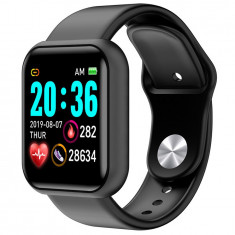 Ceas smartwatch L18, Bluetooth, Pedometru, Monitorizare Somn Puls Activitati, Notificari, Black foto