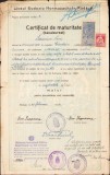 A373Certificat de maturitate al viitorului profesor universitar Leon Sauciuc de la Timișoara emis de Liceul Eudoxiu Hurmuzachi din Rădăuți, 1924