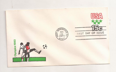 P7 FDC SUA- Olympics 1980 -First day of Issue, necirc. 1979 foto