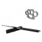 Set baston telescopic 65 cm argintiu + box argintiu 0.5 cm grosime