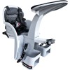 Scaun bicicleta copii WeeRide SafeFront Deluxe, montare fata, 1-4 ani, denim, centura 5 puncte