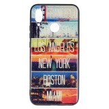 Husa Huawei P20 Lite, Protectie Sticla UV, Model Cities