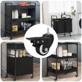 vidaXL Roți 12 pcs Negru M6 x 37 mm Fier și nylon 864765