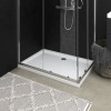 Gossi cadita de dus dreptunghiulara din abs, alb, 80x110 cm