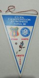 D9 - Fanion - fotbal - Steaua Bucuresti - Kuusysi - CCE - 5 martie 1986