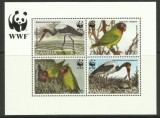 ZAMBIA 1996 WWF FAUNA PROTEJATA PASARI COTA MICHEL 200 EURO, Nestampilat