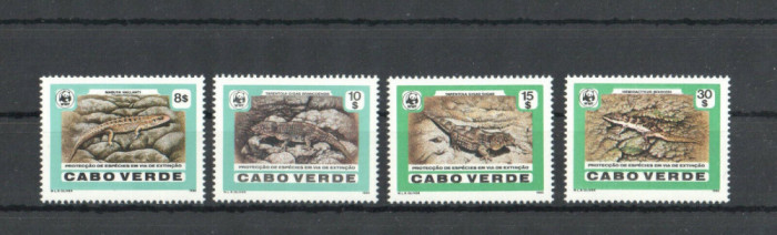 CAPUL VERDE 1986 WWF FAUNA PROTEJATA SOPARLE COTA MICHEL 42 EURO