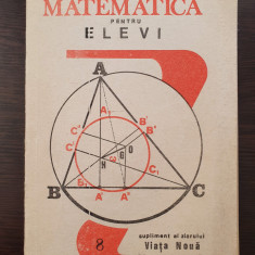 MATEMATICA PENTRU ELEVI - Supliment al ziarului Viata Noua Galati