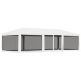 Cumpara ieftin Cort de petrecere cu 4 pereți din plasă, alb, 4 x 9 m