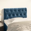 Gossi tablie de pat, albastru inchis, 80x7x78/88 cm, catifea