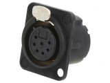 Conector XLR Mamă 7 PIN Negru, Neutrik