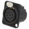 Conector XLR Mamă 7 PIN Negru